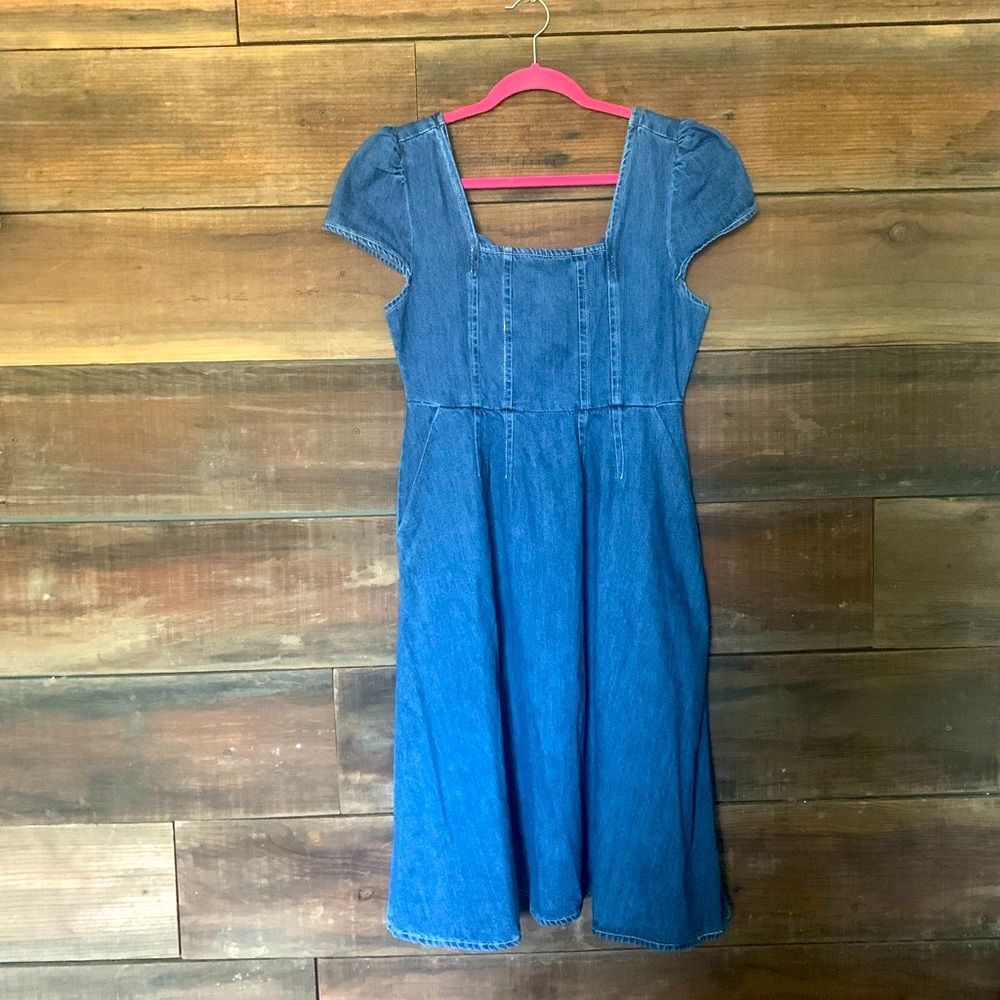 Molly Bracken Fit & Flare Denim Dress.